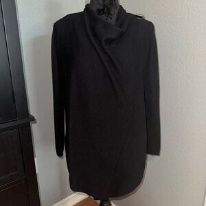 Chico's Easywear Sweater Women's Size 0 US S/M Black Long Sleeve Tunic Top Y2K